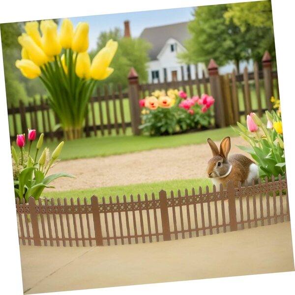 ERINGOGO Recinzione Miniatura Giardino Marrone Chiaro per Diorama e Case delle Bambole