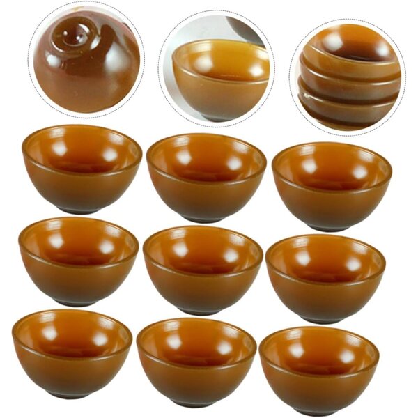 12 Mini Scodelle in Plastica per Casa delle Bambole – Accessori Cucina Realistici e Decorativi
