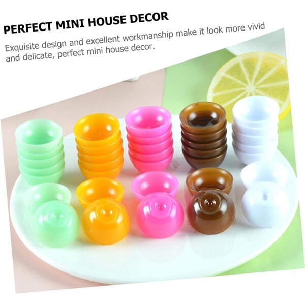12 Mini Scodelle in Plastica per Casa delle Bambole – Accessori Cucina Realistici e Decorativi
