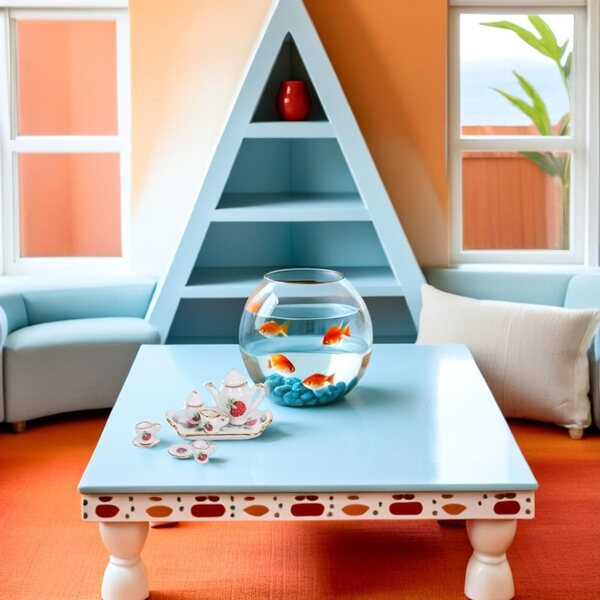 Hemobllo Mini Set Tè in Porcellana per Casa delle Bambole con Tazze e Teiera
