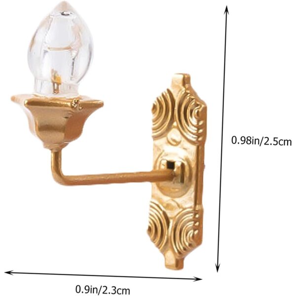 Mini Lampade da Parete LED per Micro Paesaggi 5 Pezzi 1/87 Casa delle Bambole