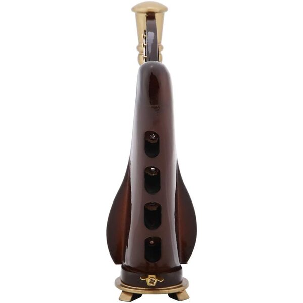 Acouto Arpa a Lira in Miniatura in Legno con Supporto, Decorazione Musicale Elegante 14cm