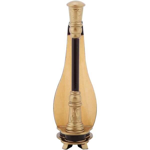Acouto Arpa a Lira in Miniatura in Legno con Supporto, Decorazione Musicale Elegante 14cm