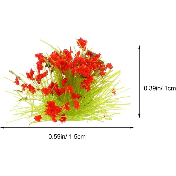 EXCEART Mini Fiori in Plastica Flessibile per Diorama e Modellismo 1,5x1x0,5 cm