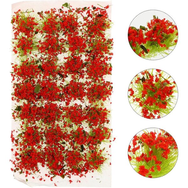 EXCEART Mini Fiori in Plastica Flessibile per Diorama e Modellismo 1,5x1x0,5 cm
