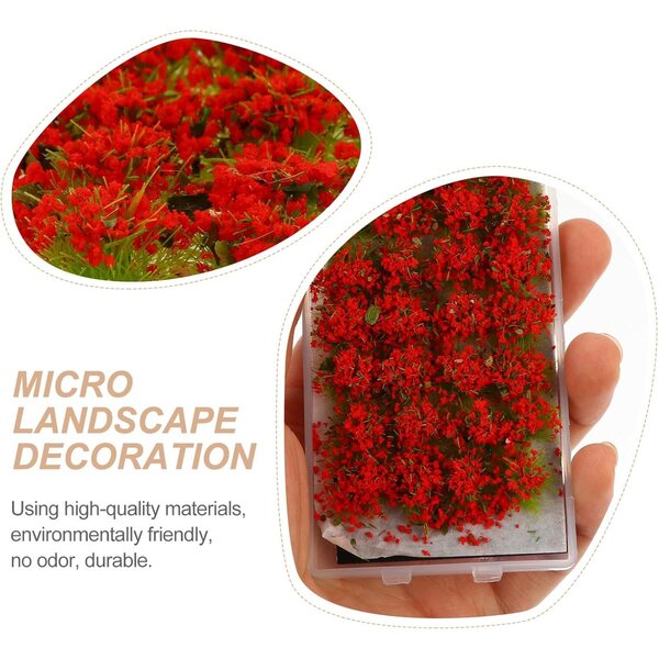 EXCEART Mini Fiori in Plastica Flessibile per Diorama e Modellismo 1,5x1x0,5 cm