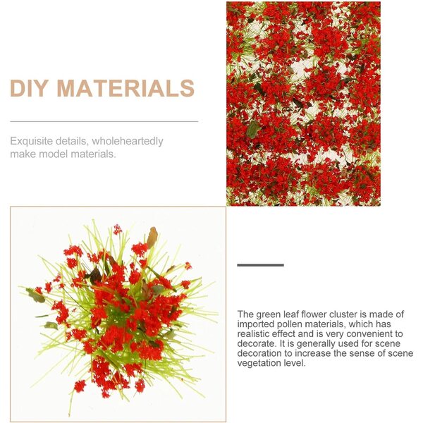 EXCEART Mini Fiori in Plastica Flessibile per Diorama e Modellismo 1,5x1x0,5 cm