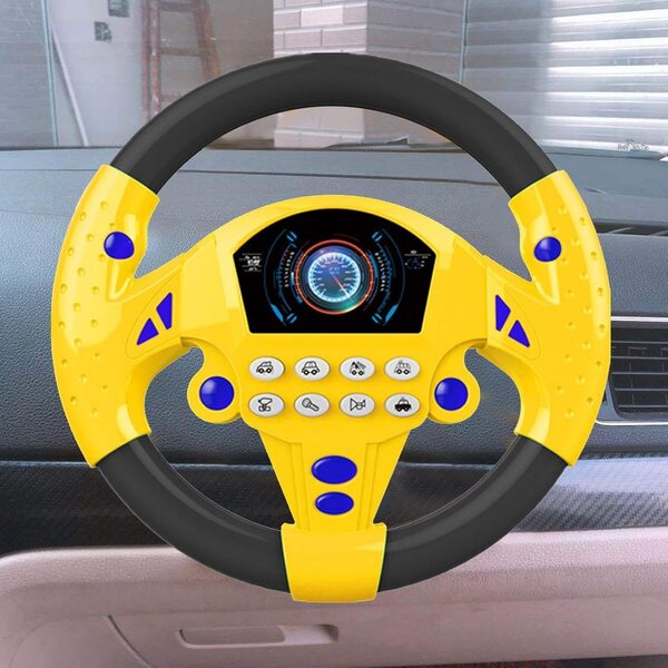 Volante Giocattolo Simulatore Portatile con Suoni, Gioco di Guida per Bambini
