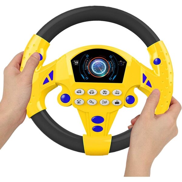 Volante Giocattolo Simulatore Portatile con Suoni, Gioco di Guida per Bambini