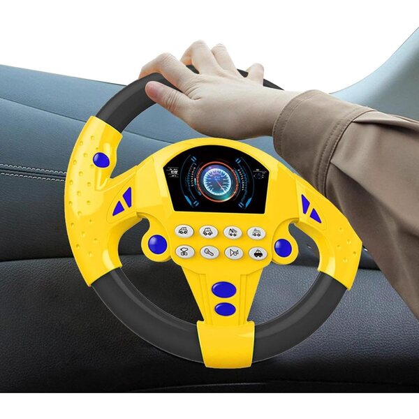 Volante Giocattolo Simulatore Portatile con Suoni, Gioco di Guida per Bambini