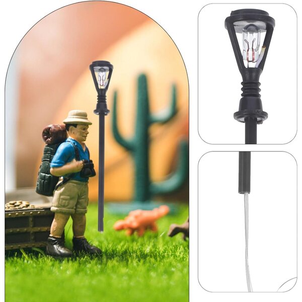 Lampioni da Giardino in Miniatura LED 20 pezzi Luci Calde per Micro Paesaggi