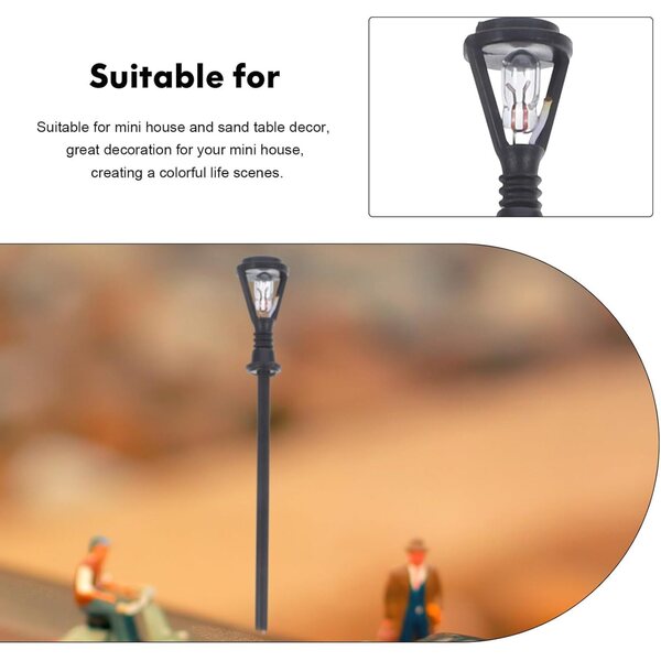 Lampioni da Giardino in Miniatura LED 20 pezzi Luci Calde per Micro Paesaggi
