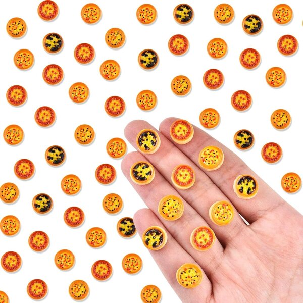 100 Mini Pizze in Resina per Casa delle Bambole - Decorazioni Miniature Vivaci