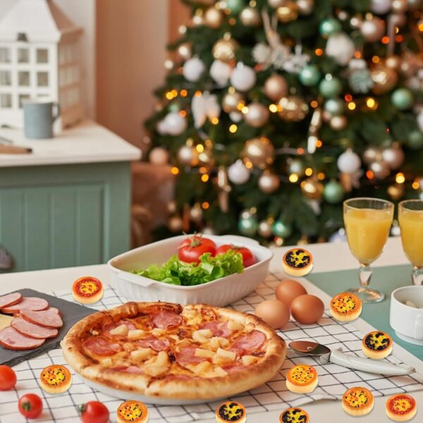 100 Mini Pizze in Resina per Casa delle Bambole - Decorazioni Miniature Vivaci