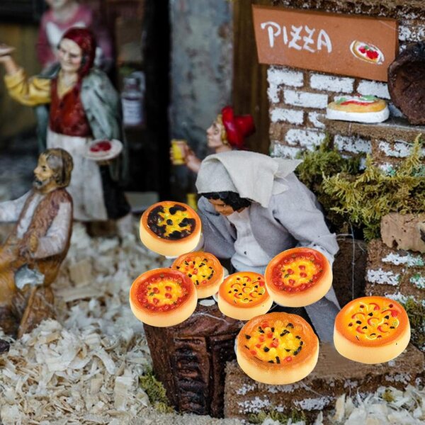 100 Mini Pizze in Resina per Casa delle Bambole - Decorazioni Miniature Vivaci