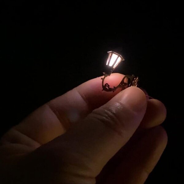 ERINGOGO Mini-Wandlampen 5 Stück für Modellbau und Dioramen mit weißem Licht