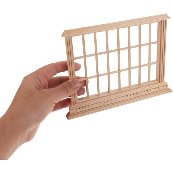Cornice Finestra in Legno per Casa delle Bambole Miniatura 1:12 Gatuida Beige