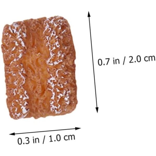 Set mit 12 Mini-Brotmodellen aus Kunstharz für Puppenhäuser und Miniaturdekorationen