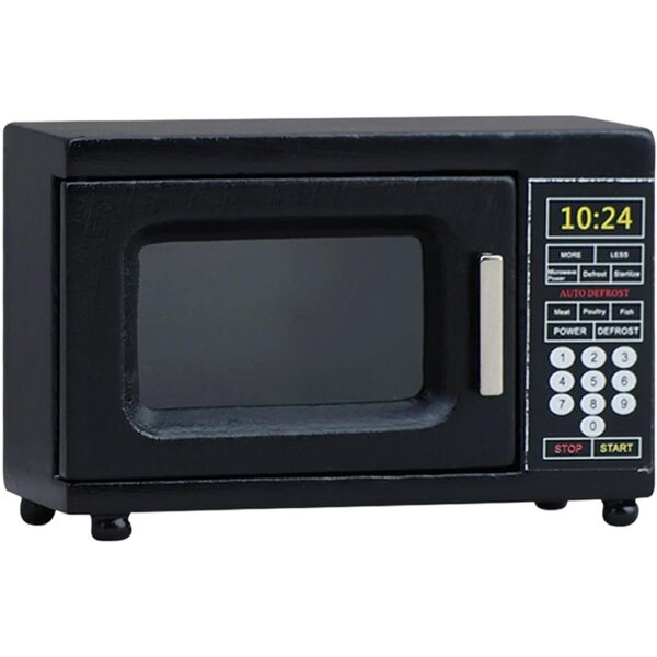 Mini Forno a Microonde in Legno 1:12 per Case delle Bambole - Accessorio Decorativo