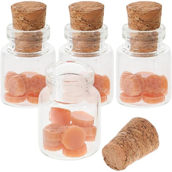 Set 4 Mini Barattoli Biscotti in Resina per Casa delle Bambole, Decorazione Natalizia