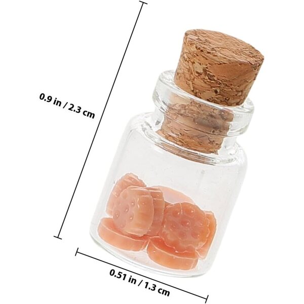 Set 4 Mini Barattoli Biscotti in Resina per Casa delle Bambole, Decorazione Natalizia