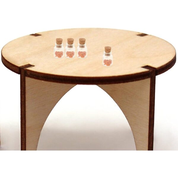 Set 4 Mini Barattoli Biscotti in Resina per Casa delle Bambole, Decorazione Natalizia