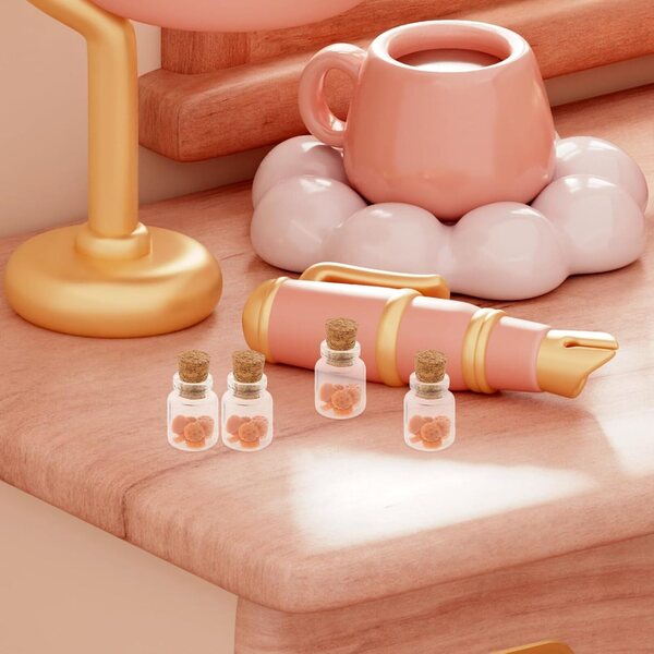 Set 4 Mini Barattoli Biscotti in Resina per Casa delle Bambole, Decorazione Natalizia