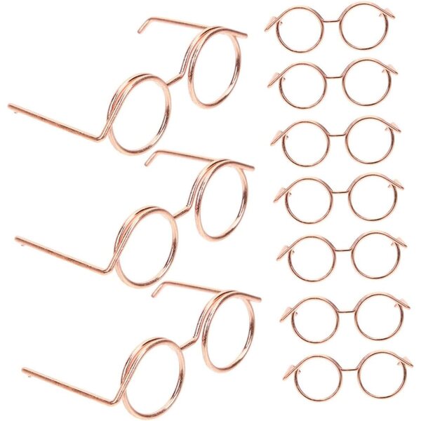 VICASKY 10 Mini-Metallgläser in Roségold für Puppen, kreative und dekorative Accessoires