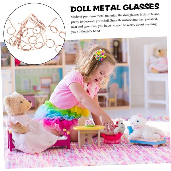 VICASKY 10 Mini-Metallgläser in Roségold für Puppen, kreative und dekorative Accessoires