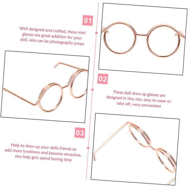 VICASKY 10 Mini-Metallgläser in Roségold für Puppen, kreative und dekorative Accessoires