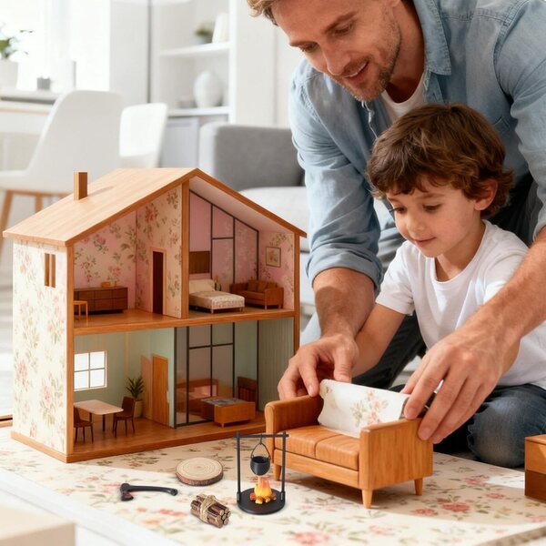 Generisch Miniatura Set per Casa delle Bambole con Decorazione Teiera Realistica