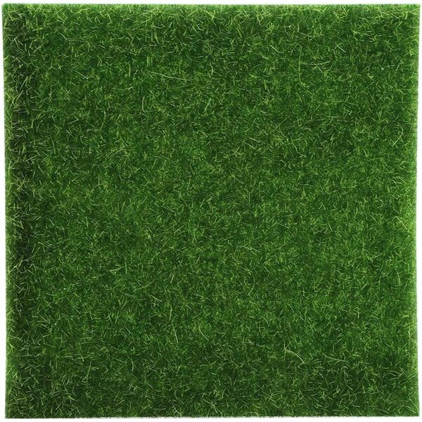 10 Confezioni di Prato Artificiale 15x15 cm per Decorazioni Fatte a Mano - Verde Naturale