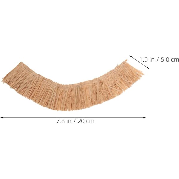 Dachstreifen aus synthetischem Stroh 5 x 20 cm – 3er-Set für Puppenhäuser und Dioramen