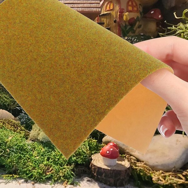 5-teiliger hellbrauner Kunstrasen für Dioramen und Sandtische