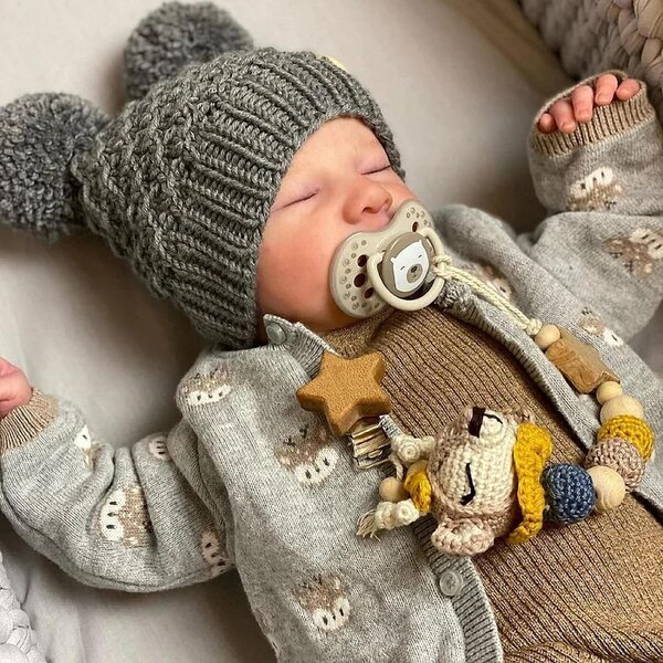 20 Zoll realistische Vinyl-Reborn-Puppe mit Kleidung und Accessoires