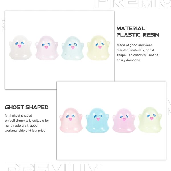 BESPORTBLE 20 Figurine Fantasma Luminose Fai da Te per Decorazioni e Accessori Colorati
