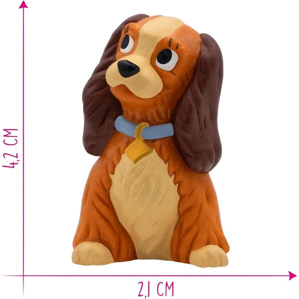 Set 2 Figure Disney Lady e Vagabondo 5-6 cm - Personaggi Dipinti a Mano Originali
