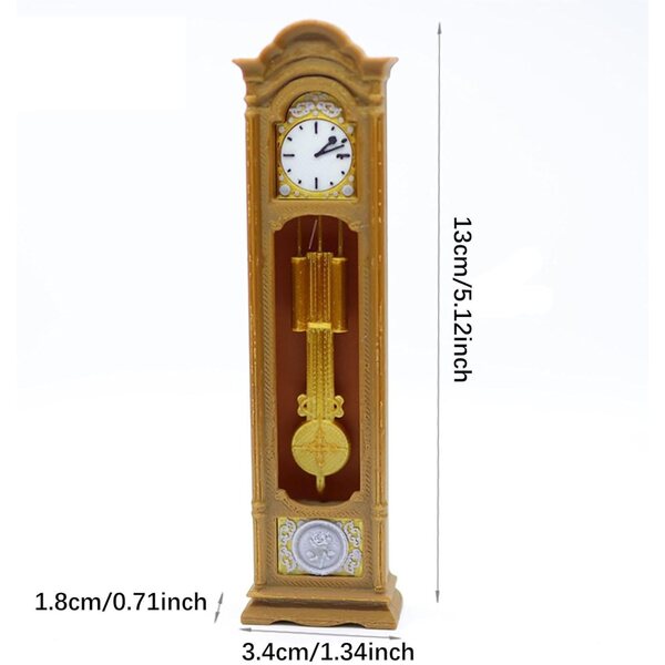 Orologio da Pavimento Miniatura Retrò in PLA per Case delle Bambole e Decorazioni