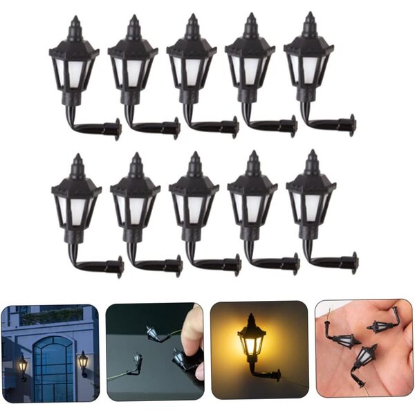 UPKOCH 10 lampade miniatura vintage LED per decorazioni paesaggistiche e case delle bambole