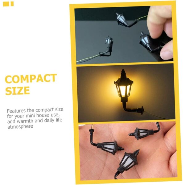 UPKOCH 10 lampade miniatura vintage LED per decorazioni paesaggistiche e case delle bambole