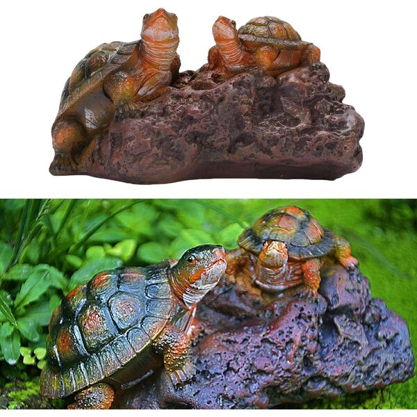 Zerodis Schildkrötenskulptur aus Kunstharz, Symbol der Langlebigkeit für Bonsai und Garten