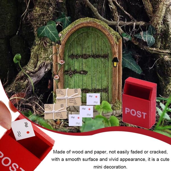 Set mit 7 Teilen Miniatur-Wichtel-Weihnachtszubehör für Puppenhaus 1:12