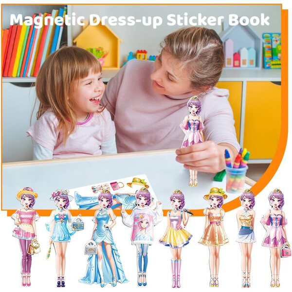 DIFLAX Magnetische Aufkleber zum Anziehen von Puppen – kreatives Spiel für Mädchen