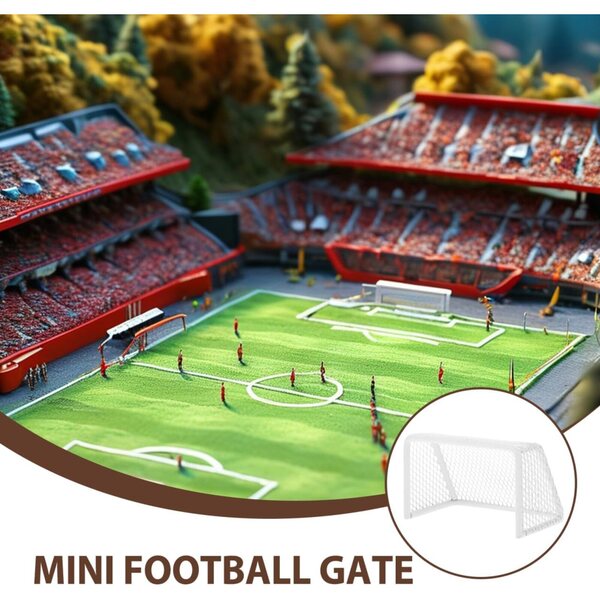 Porta calcio miniatura Didiseaon per casa delle bambole, facile da montare e portatile