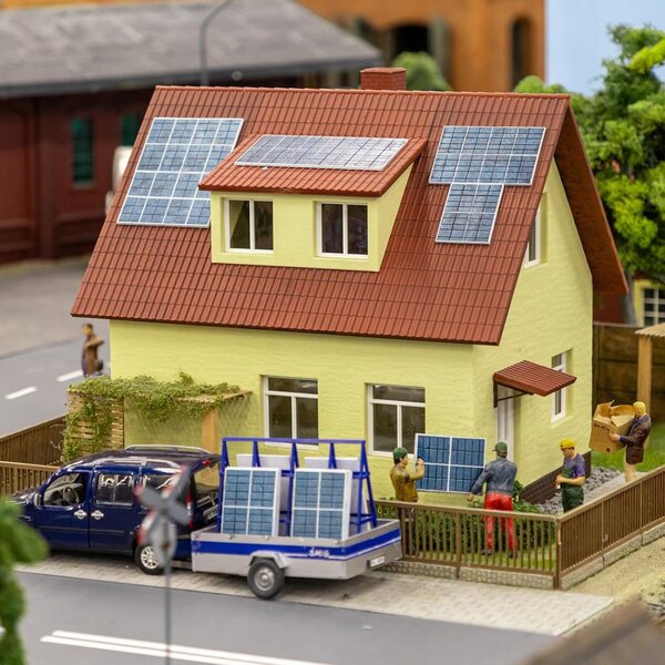 PATIKIL Tegole in Miniatura in Argilla Grigia 1:16, 120 Pezzi per Case delle Bambole e Modellismo