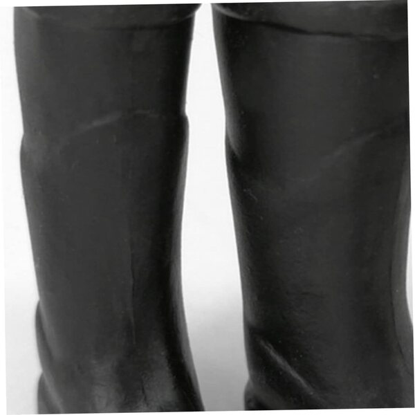 Schwarze Regenstiefel im Maßstab 1:12 für Puppenhausminiaturen, 1 Paar