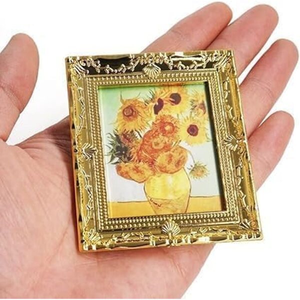 Quadro Miniatura 1:12 Van Gogh con Cornice per Casa delle Bambole Wyjuan