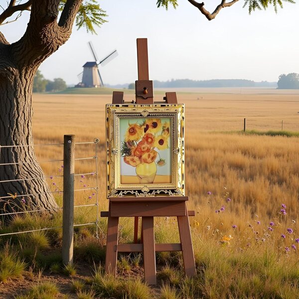 Quadro Miniatura 1:12 Van Gogh con Cornice per Casa delle Bambole Wyjuan