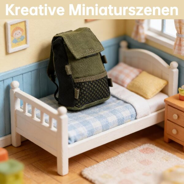 NOLITOY Zaino miniatura per bambole, design leggero e funzionale, verde cartone animato