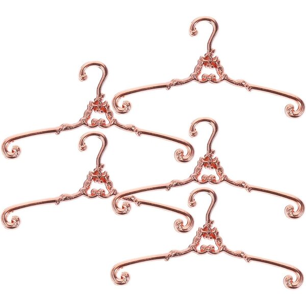 BESPORTBLE Set 5 Mini Grucce in Metallo Rosa Dorato per Vestiti di Bambola
